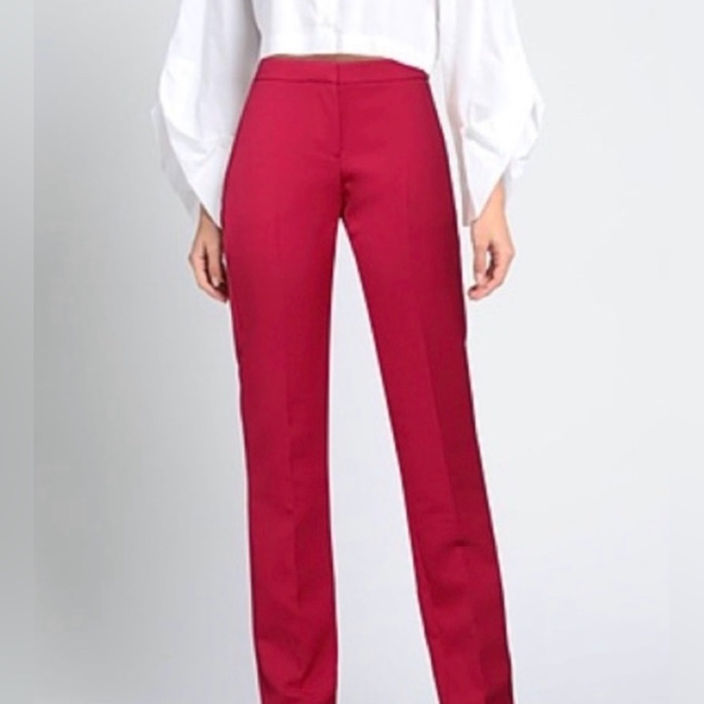 Alexander McQueen red wool pants